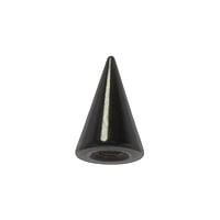 1.6mm Cierre de piercing de Acero quirrgico con Revestimiento PVD (negro). Rosca:1,6mm. Altura:6mm. Dimetro:4mm.