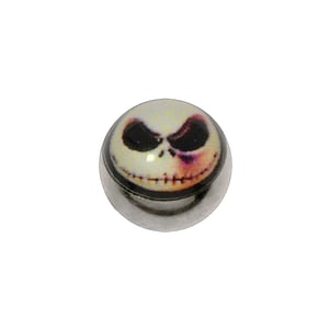 1.6mm pallina per piercing Metallo chirurgico 316L Resina epossidica Teschio Testa_di_morto Osso