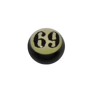 1.6mm Piercing ball Epoxy Letter Character Number