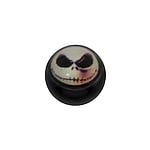 1.6mm Piercing ball out of Acrylic glass with Epoxy. Thread:1,6mm.  Skull Skeleton