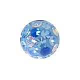 1.6mm Piercing ball Surgical Steel 316L Crystal Epoxy