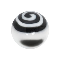 1.6mm Piercing ball out of Acrylic glass. Thread:1,6mm. Diameter:8mm.  Spiral