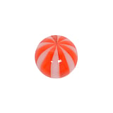 1.6mm Piercing ball Acrylic glass Stripes Grooves Rills