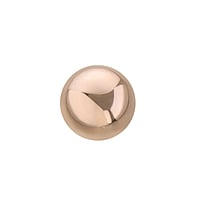 1.6mm pallina per piercing in Metallo chirurgico 316L con Rivestimento PVD (colore oro). Filetto:1,6mm. brillante.