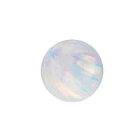 1.6mm Piercingkugel mit Synthetischer Opal. Gewinde:1,6mm. Durchmesser:5mm.