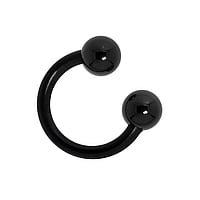 Bioplast piercing bar out of Surgical Steel 316L with Black PVD-coating. Thread:1,6mm. Soft.