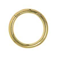 Piercing septum de Acero quirrgico con Revestimiento PVD (color oro). Corte transversal:1,6mm.