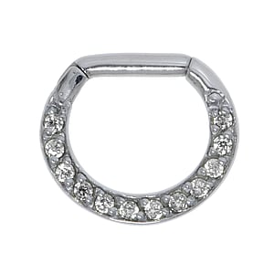 Piercing septum Acier chirurgical 316L Zircon