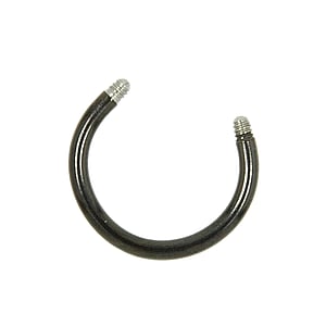 1.6mm Piercingstab Chirurgenstahl 316L PVD Beschichtung (schwarz)