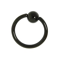 1.6mm Barretta piercing in Metallo chirurgico 316L con Rivestimento PVD (nero). Filetto:1,6mm.