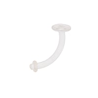 Bioplast piercing bar Thread:1,6mm. Soft. Transparent. Makes your piercing nearly invisible. Length including closure ring. Choose a bar which is 1-2mm longer than you usually choose.