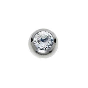 1.2mm Palla da piercing Cristallo pregiato Metallo chirurgico 316L