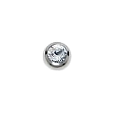 1.2mm Palla da piercing Cristallo pregiato Metallo chirurgico 316L