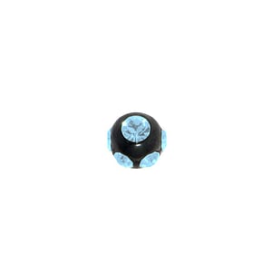 1.2mm bola perforacin Acero quirrgico Cristal premium Revestimiento PVD (negro)