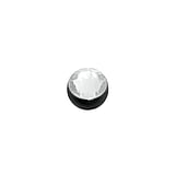 1.2mm Balle de piercing Cristal premium Acier chirurgical 316L Revtement PVD noir