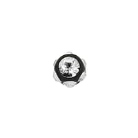 1.2mm bola perforacin de Acero quirrgico con Cristal premium y Revestimiento PVD (negro). Rosca:1,2mm. Dimetro:3mm.