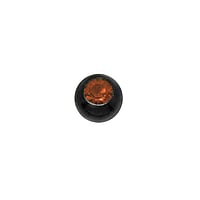 1.2mm Piercingkugel aus Chirurgenstahl 316L mit Kristall und PVD Beschichtung (schwarz). Gewinde:1,2mm. Durchmesser:3mm.