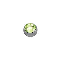 1.2mm Piercing ball out of Surgical Steel 316L with Premium crystal. Thread:1,2mm. Diameter:2,5mm.