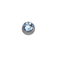 1.2mm Piercingkugel aus Chirurgenstahl 316L mit Premium Kristall. Gewinde:1,2mm. Durchmesser:2,5mm.