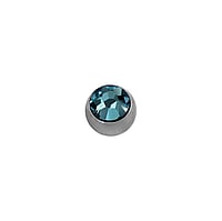 1.2mm Balle de piercing en Acier chirurgical 316L avec Cristal premium. Pas-de-vis:1,2mm. Diamtre:2,5mm.