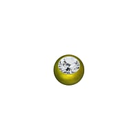 1.2mm bola perforacin de Acero quirrgico con Cristal. Rosca:1,2mm. Dimetro:2,5mm. Anodizado/a.