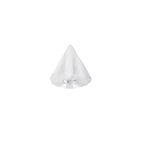 1.2mm Fermeture de piercing en Acier chirurgical 316L et Verre en acrylique. Pas-de-vis:1,2mm. Diamtre:3mm. Hauteur:3mm.  Bandes Rayures Zbrure Rainure Rainurage Lignes