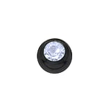 1.2mm bola perforacin Cristal premium Acero quirrgico Revestimiento PVD (negro)