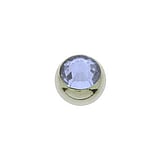 1.2mm Balle de piercing Cristal premium Acier chirurgical 316L