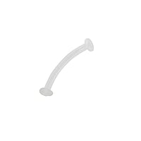Bioplast bar Thread:1,2mm. Bar length:10mm. Soft. Transparent. Makes your piercing nearly invisible. Length including closure ring. Choose a bar which is 1-2mm longer than you usually choose.