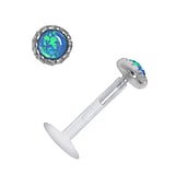 Labio&Tragus Piercing Bioplast Plata 925 Gema