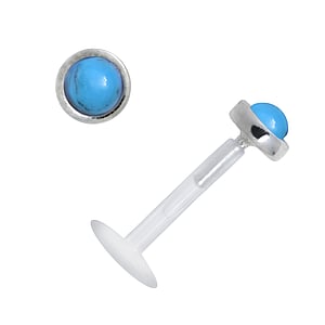 Labbro&Tragus Piercing Bioplast Argento 925 Gemma