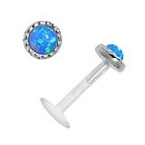 Lvre&Tragus Piercing Bioplast Argent 925 Gemme