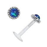 Labbro&Tragus Piercing Bioplast Argento 925 Gemma