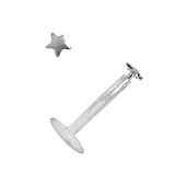 Lip&Tragus Piercing Bioplast Silver 925 Star