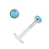 Labbro&Tragus Piercing Bioplast Argento 925 Gemma