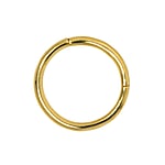 Septum piercing out of Surgical Steel 316L with PVD-coating (gold color). Cross-section:1,2mm.