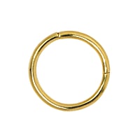 Septum piercing out of Surgical Steel 316L with PVD-coating (gold color). Cross-section:1,2mm.