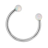 1.2mm Piercing bar Surgical Steel 316L Synthetic Pearls