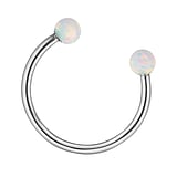 1.2mm Tige piercing Acier chirurgical 316L Perle synthtique