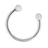 1.2mm Piercing bar Surgical Steel 316L Synthetic Pearls