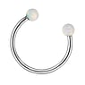 1.2mm Tige piercing Acier chirurgical 316L Perle synthtique