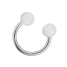 1.2mm Tige piercing Acier chirurgical 316L Perle synthtique