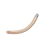 Tige piercing Acier chirurgical 316L Revêtement PVD (couleur or)