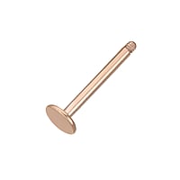 1.2mm Piercing bar out of Surgical Steel 316L with PVD-coating (gold color). Thread:1,2mm.