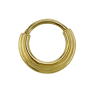 Septumpiercing Chirurgenstahl 316L PVD Beschichtung (goldfarbig) Streifen Rillen Linien