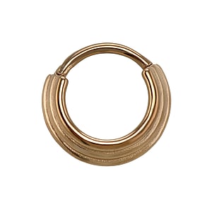 Septum piercing Surgical Steel 316L PVD-coating (gold color) Stripes Grooves Rills