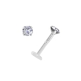 Labio&Tragus Piercing Bioplast Plata 925 Cristal premium