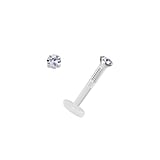 Lvre&Tragus Piercing Bioplast Argent 925 Cristal premium