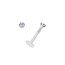 Labbro&Tragus Piercing Bioplast Argento 925 Cristallo pregiato