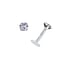 Lip&Tragus Piercing Bioplast Silver 925 Premium crystal